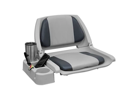 Wise Company WISE 8WD139LS PADDED PLASTIC FOLD DOWN SEAT - GREY / CHARCOAL